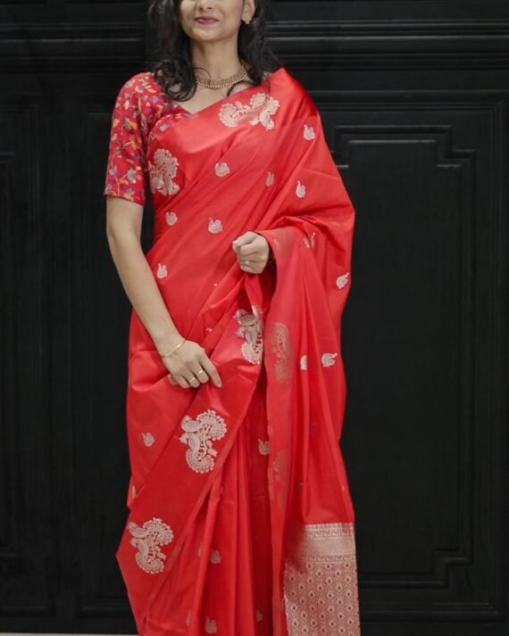 RED GOLD Silk ZARI SILK SAREE
