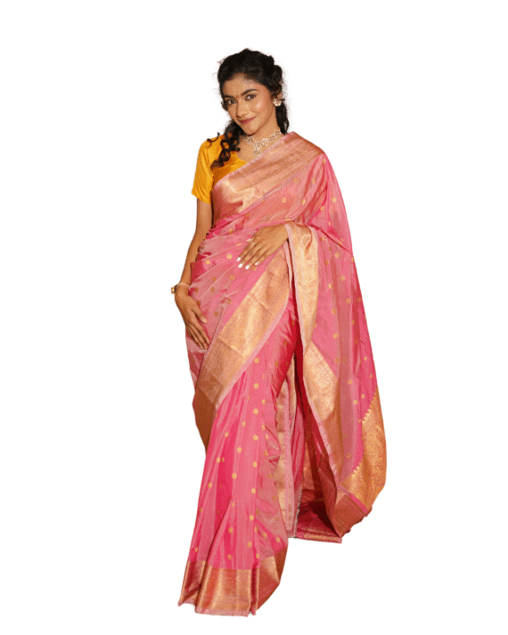 Pink Soft Silk Paithani Saree