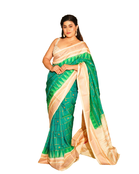 Chintamani Paithani Saree with Temple Border