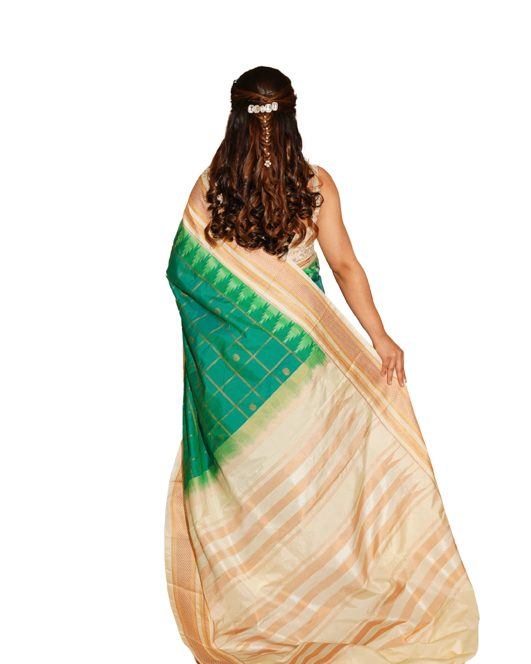 Chintamani Paithani Saree with Temple Border