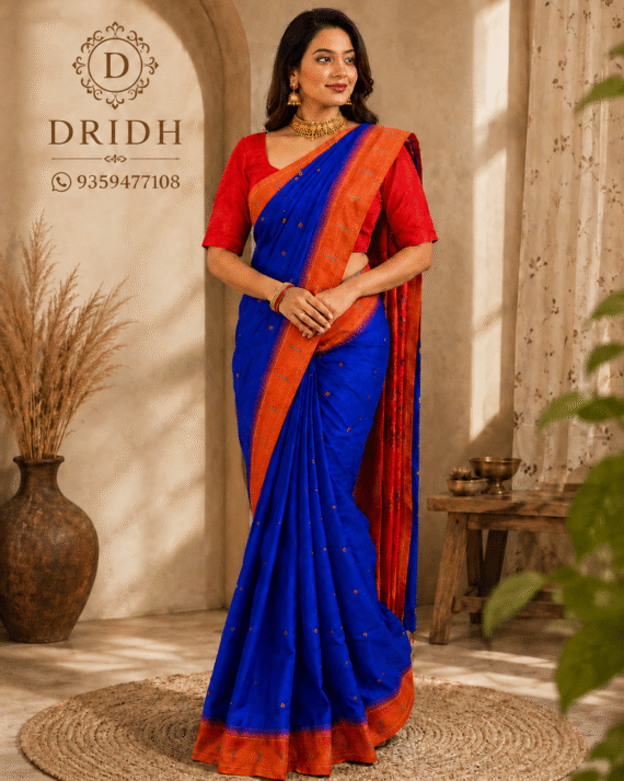 ROYAL BLUE MUNIYA PAITHANI