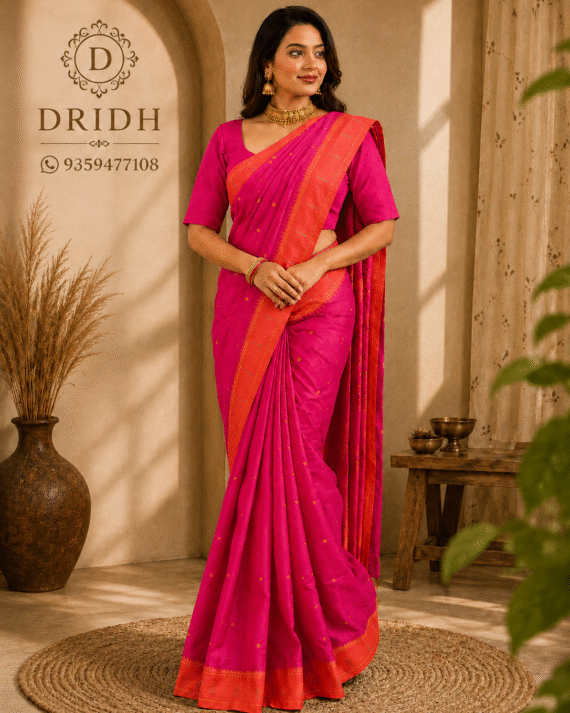 HOT PINK  MUNIYA PAITHANI